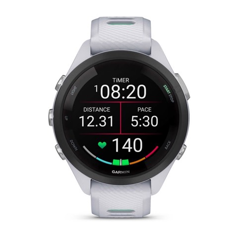 Garmin Forerunner 265S 2,79 cm (1.1") AMOLED 42 mm Digitale 360 x 360 Pixel Touch screen Nero, Bianco Wi-Fi GPS (satellitare)