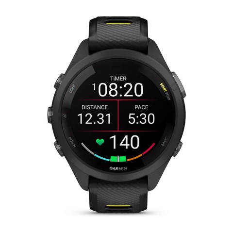 Garmin Forerunner 265S 2,79 cm (1.1") AMOLED 42 mm Digitale 360 x 360 Pixel Touch screen Nero, Grigio Wi-Fi GPS (satellitare)