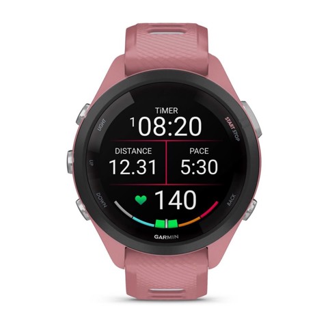 Garmin Forerunner 265S 2,79 cm (1.1") AMOLED 42 mm Digitale 360 x 360 Pixel Touch screen Nero, Rosa Wi-Fi GPS (satellitare)