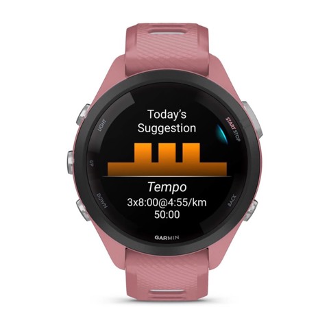 Garmin Forerunner 265S 2,79 cm (1.1") AMOLED 42 mm Digitale 360 x 360 Pixel Touch screen Nero, Rosa Wi-Fi GPS (satellitare)