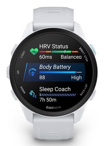 Garmin Forerunner 70 3,05 cm (1.2") AMOLED 30 mm Digitale 390 x 390 Pixel Touch screen Bianco GPS (satellitare)