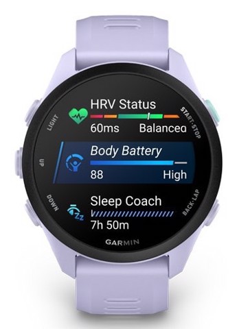 Garmin Forerunner 70 3,05 cm (1.2") AMOLED 43 mm Digitale 390 x 390 Pixel Touch screen Lavanda GPS (satellitare)