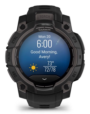 Garmin Instinct 3 AMOLED 3,05 cm (1.2") 45 mm Digitale 390 x 390 Pixel Touch screen Nero GPS (satellitare)