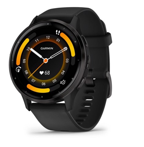Garmin Venu 3 3,56 cm (1.4") AMOLED 45 mm Digitale 454 x 454 Pixel Touch screen Nero Wi-Fi GPS (satellitare)