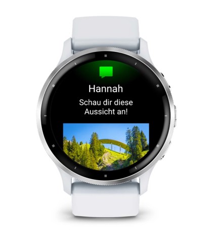 Garmin Venu 3 3,56 cm (1.4") AMOLED Digitale 454 x 454 Pixel Touch screen Argento, Bianco Wi-Fi GPS (satellitare)