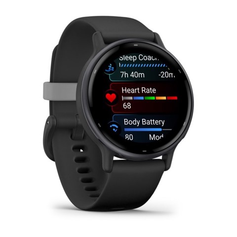 Garmin Vivoactive 5 3,05 cm (1.2") AMOLED Digitale 390 x 390 Pixel Touch screen Nero Wi-Fi GPS (satellitare)
