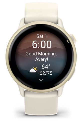 Garmin vívoactive 6 3,05 cm (1.2") AMOLED 42 mm Digitale 390 x 390 Pixel Touch screen Bianco Wi-Fi GPS (satellitare)