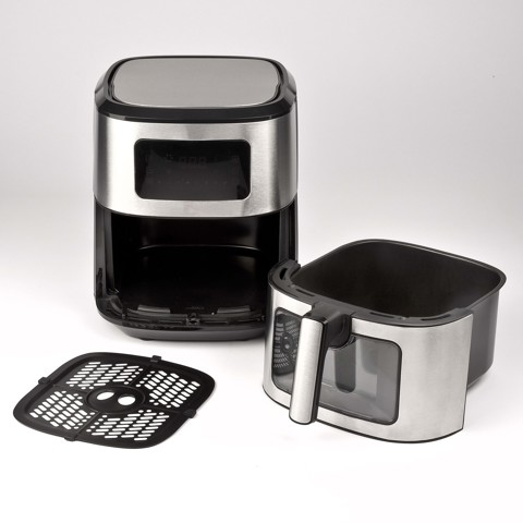 Girmi FG8800 friggitrice Singolo 6,5 L Indipendente 1700 W Friggitrice ad aria calda Nero, Acciaio inossidabile