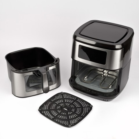 Girmi FG89 friggitrice Singolo 9,2 L 2100 W Friggitrice ad aria calda Nero, Acciaio