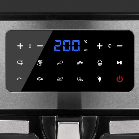 Girmi FG89 friggitrice Singolo 9,2 L 2100 W Friggitrice ad aria calda Nero, Acciaio