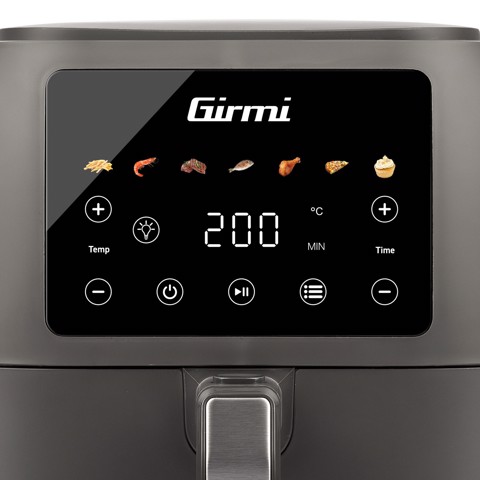 Girmi Friggitrice ad Aria 1700W 8 Litri digitale e con Ricettario ECOFRIT DEEP