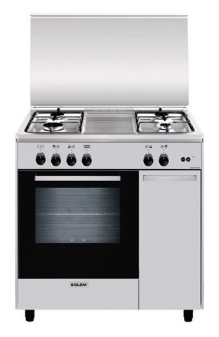 Glem Gas AS854GI cucina Elettrico/Gas Acciaio inox