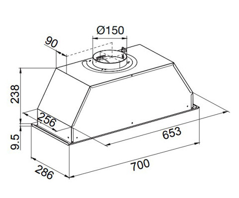 Glem Gas GHF773IX cappa aspirante Incassato Acciaio inossidabile 700 m³/h C