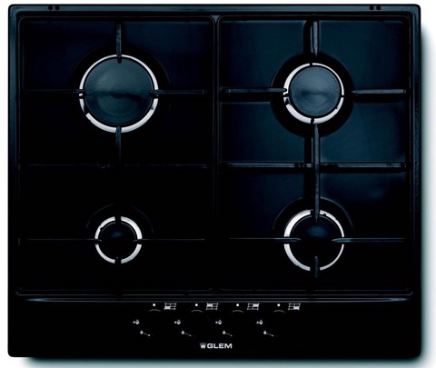 Glem Gas GT64BK piano cottura Nero Da incasso 60 cm 4 Fornello(i)