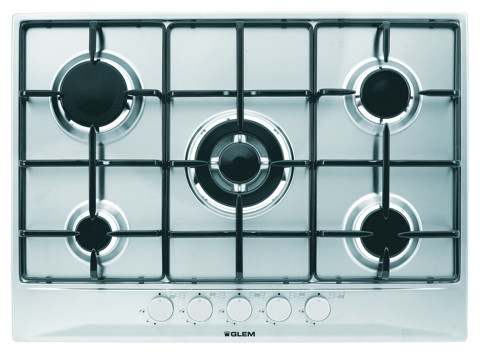 Glem Gas GT755IX piano cottura Acciaio inossidabile Da incasso 5 Fornello(i)