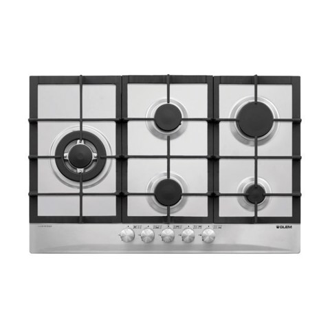 Glem Gas GT85THIX piano cottura Acciaio inox Da incasso 75 cm 5 Fornello(i)