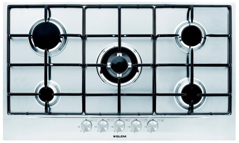 Glem Gas GT955IX piano cottura Acciaio inox Da incasso 90 cm 5 Fornello(i)