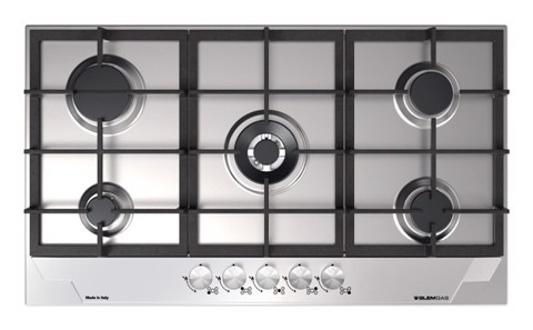 Glem Gas GTD955HIXN piano cottura Acciaio inossidabile Da incasso 90 cm 5 Fornello(i)