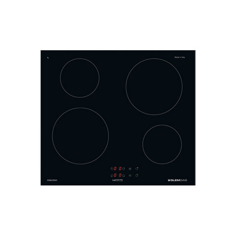Glem Gas GTI640L piano cottura Nero Da incasso 60 cm A induzione 4 Fornello(i)