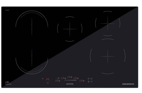 Glem Gas GTI951BSL piano cottura Nero Da incasso 90 cm Piano cottura a induzione 4 Fornello(i)
