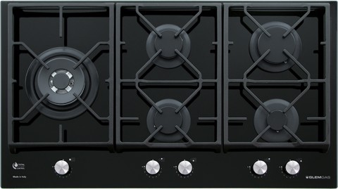 Glem Gas GV95TXBK piano cottura Nero Da incasso 90 cm 5 Fornello(i)