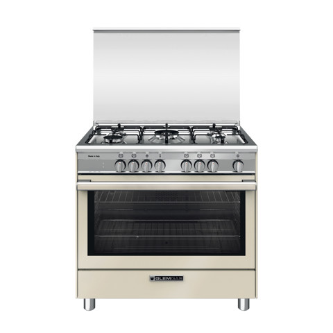 Glem Gas SB965MCR cucina Piano cottura Beige, Acciaio inossidabile A+