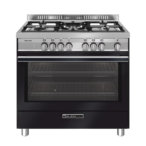 Glem Gas ST965MBK cucina Elettrico Nero, Antracite, Acciaio inox