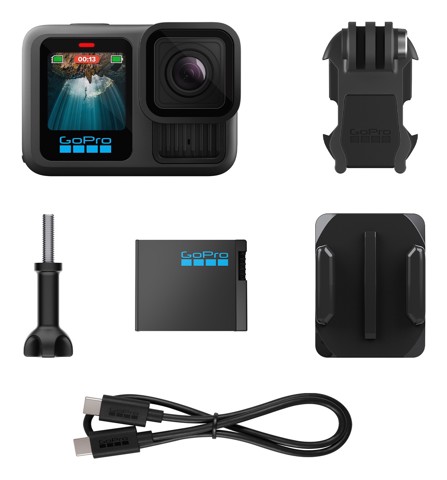GoPro HERO13 BLACK fotocamera per sport d'azione 27,6 MP 5.3K Ultra HD CMOS 25,4 / 1,9 mm (1 / 1.9") Wi-Fi 121 g