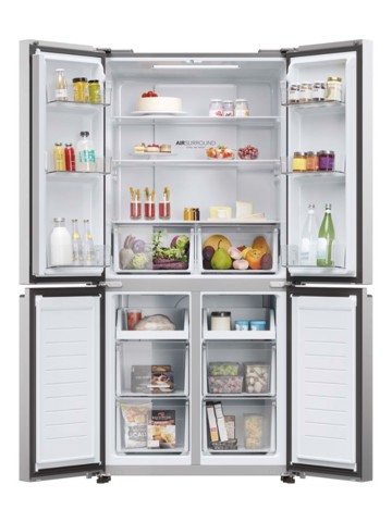 Haier Cube 83 Serie 3 Multidoor HCR3818ENMM ClasseE 467lt-Platino, Stainless steel