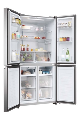 Haier Cube 83 Serie 3 Multidoor HCR3818ENMM ClasseE 467lt-Platino, Stainless steel
