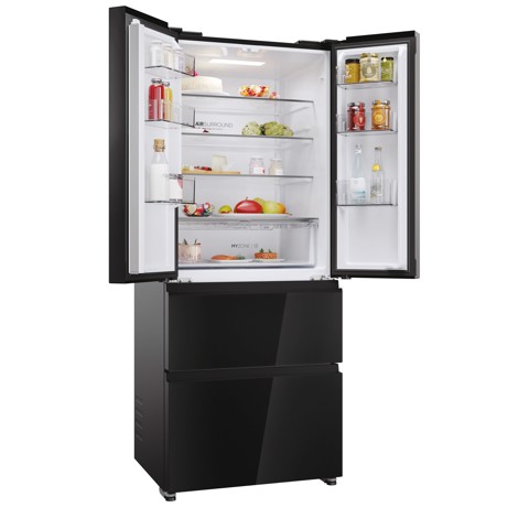 Haier FD 70 Series 3 HFR3718ENGB frigorifero side-by-side Libera installazione 402 L Nero