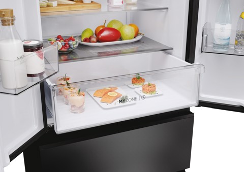 Haier FD 70 Series 3 HFR3718ENGB frigorifero side-by-side Libera installazione 402 L Nero