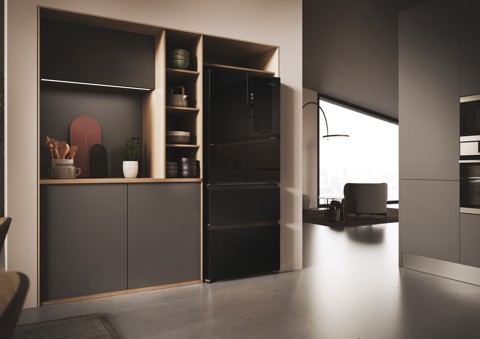 Haier FD 70 Series 3 HFR3718ENGB frigorifero side-by-side Libera installazione 402 L Nero