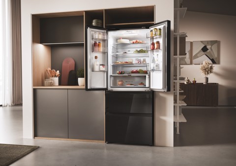 Haier FD 70 Series 3 HFR3718ENGB frigorifero side-by-side Libera installazione 402 L Nero