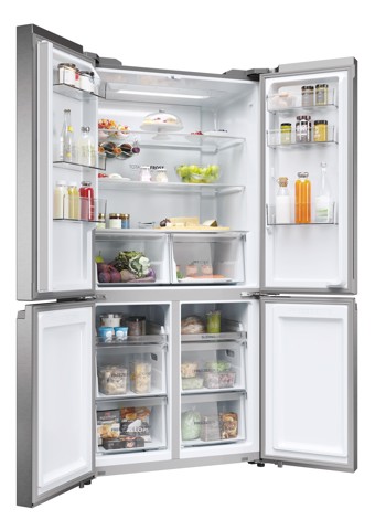 Haier HCR5919ENMP Libera installazione 528 L Platino, Acciaio inox