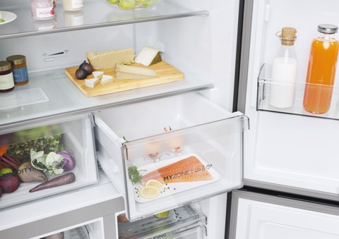 Haier HCR5919ENMP Libera installazione 528 L Platino, Acciaio inox