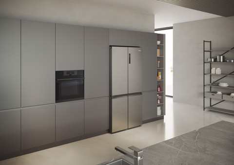 Haier HCR5919ENMP Libera installazione 528 L Platino, Acciaio inox