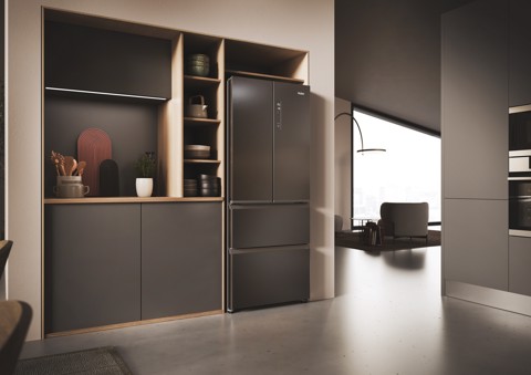 Haier HFR3718ENMD Libera installazione 402 L Acciaio inox
