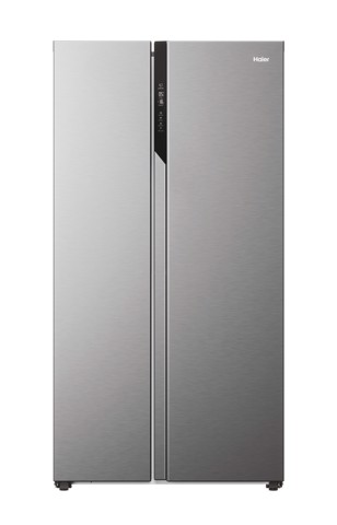 Haier SBS 90 Series 5 HSR5918DNMP Libera installazione 528 L Platino, Acciaio inox