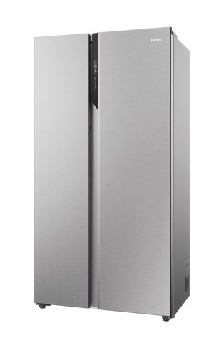 Haier SBS 90 Series 5 HSR5918DNMP Libera installazione 528 L Platino, Acciaio inox
