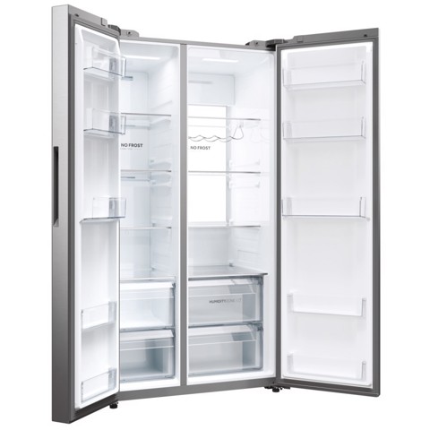 Haier HSW79F18ANMM frigorifero side-by-side Incasso/libero 611 L A Platino, Acciaio inox