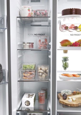 Haier HSW79F18ANMM frigorifero side-by-side Incasso/libero 611 L A Platino, Acciaio inox