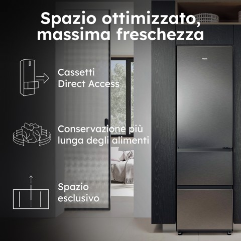 Haier 3D 55 Series 3 HTR3518ENMX Libera installazione 303 L Acciaio inox