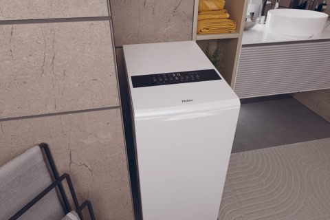 Haier HW90-BPD13386U1 lavatrice Caricamento dall'alto 9 kg 1300 Giri/min Bianco