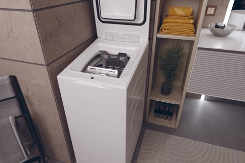 Haier HW90-BPD13386U1 lavatrice Caricamento dall'alto 9 kg 1300 Giri/min Bianco