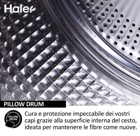 Haier I-Pro Serie 1 Serie 1, Lavatrice Slim 8 KG, 10% più efficente della classe A, 1400 giri, Bianco, Inverter, Refresh, HW80-BP14929A-S