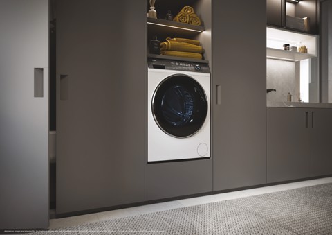 Haier I-Pro Serie 7 Plus, Lavatrice Carica Frontale 12 KG, 30% più efficente della classe A, 1400 giri, Bianco, Direct Motion, Refresh, Wi-Fi, HW120B14979NEUIT