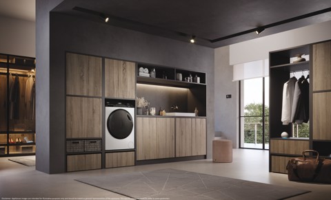 Haier I-Pro Series 5 I-Pro Serie 5, Lavatrice Carica Frontale 9 KG, 25% più efficente della classe A, 1400 giri, Bianco, Direct Motion, Refresh, Wi-Fi, HW90-B14959NEUIT