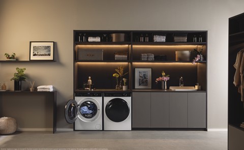 Haier I-Pro Series 5 I-Pro Serie 5, Lavatrice Carica Frontale 9 KG, 25% più efficente della classe A, 1400 giri, Bianco, Direct Motion, Refresh, Wi-Fi, HW90-B14959NEUIT