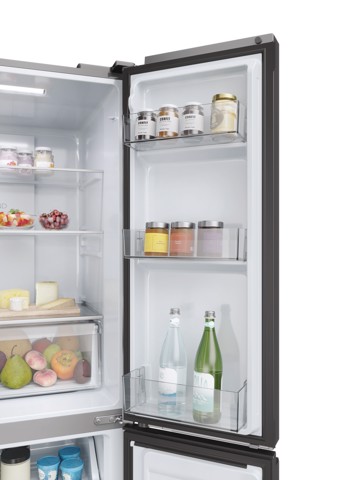 Haier Multidoor HCR3818ENMM ClasseE 467lt-Platino, Stainless steel